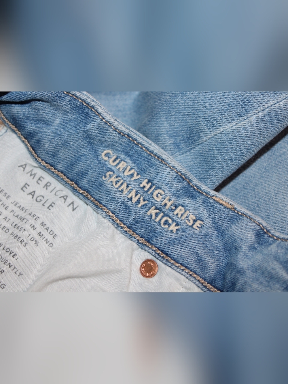 American Eagle High Rise Skinny Kick Jeans - Picture 4 of 7